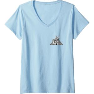 imageWomens Wicked For Good A Man Made of Tin Front ampamp Back VNeck TShirtBaby Blue