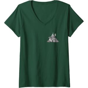 imageWomens Wicked For Good A Man Made of Tin Front ampamp Back VNeck TShirtDark Green