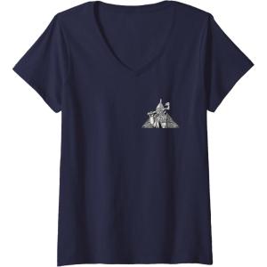 imageWomens Wicked For Good A Man Made of Tin Front ampamp Back VNeck TShirtNavy Blue