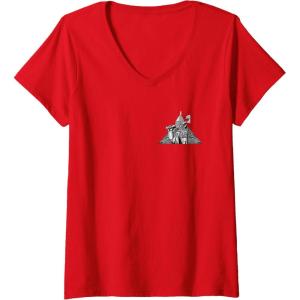 imageWomens Wicked For Good A Man Made of Tin Front ampamp Back VNeck TShirtRed