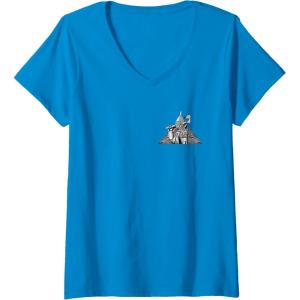 imageWomens Wicked For Good A Man Made of Tin Front ampamp Back VNeck TShirtSapphire Blue