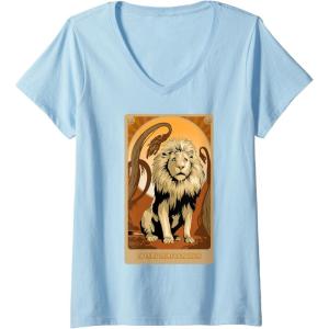 imageWomens Wicked For Good A Very Nervous Lion VNeck TShirtBaby Blue