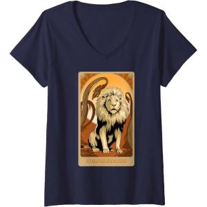 imageWomens Wicked For Good A Very Nervous Lion VNeck TShirtNavy Blue
