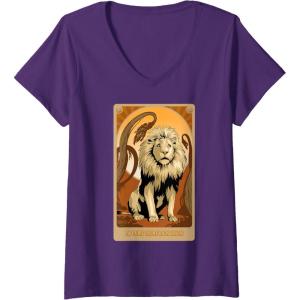 imageWomens Wicked For Good A Very Nervous Lion VNeck TShirtPurple
