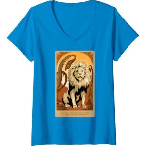imageWomens Wicked For Good A Very Nervous Lion VNeck TShirtSapphire Blue