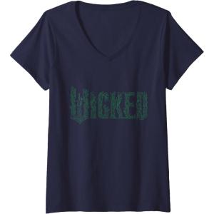 imageWomens Wicked For Good Enchanted Forest Logo VNeck TShirtNavy Blue