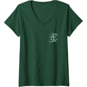 imageWomens Wicked For Good Forever My Friend Silhouettes Front ampamp Back VNeck TShirtDark Green