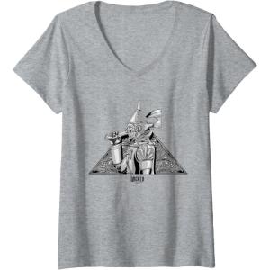 imageWomens Wicked For Good Tin Mans Steel Resolve VNeck TShirtHeather Grey