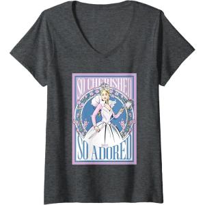 imageWomens Wicked For Good so Cherished so Adored VNeck TShirtDark Heather Grey