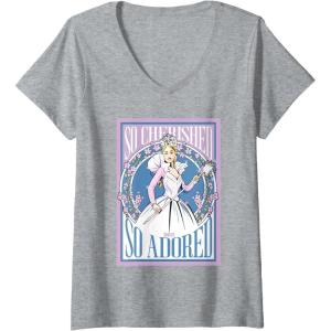 imageWomens Wicked For Good so Cherished so Adored VNeck TShirtHeather Grey