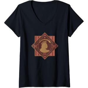 imageWomens Wicked Glinda Enchanted Floral Silhouette VNeck TShirtBlack