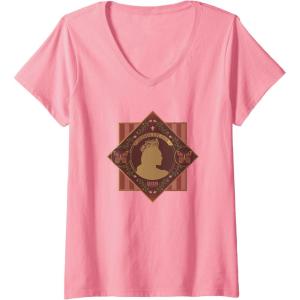 imageWomens Wicked Glinda Enchanted Floral Silhouette VNeck TShirtPink