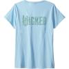 imageWomens Wicked For Good Enchanted Forest Front And Back VNeck TShirtBaby Blue
