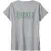imageWomens Wicked For Good Enchanted Forest Front And Back VNeck TShirtHeather Grey