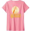 imageWomens Wicked For Good Glinda Gold Silhouette Front And Back VNeck TShirtPink