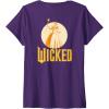 imageWomens Wicked For Good Glinda Gold Silhouette Front And Back VNeck TShirtPurple