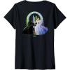 imageWomens Wicked For Good Glinda and Elphaba Friends Front ampamp Back VNeck TShirtBlack
