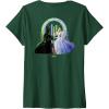 imageWomens Wicked For Good Glinda and Elphaba Friends Front ampamp Back VNeck TShirtDark Green
