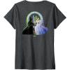 imageWomens Wicked For Good Glinda and Elphaba Friends Front ampamp Back VNeck TShirtDark Heather Grey
