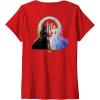 imageWomens Wicked For Good Glinda and Elphaba Friends Front ampamp Back VNeck TShirtRed