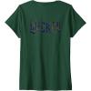 imageWomens Wicked For Good Ozian Pattern Logo Front And Back VNeck TShirtDark Green