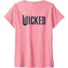 imageWomens Wicked For Good Ozian Pattern Logo Front And Back VNeck TShirtPink
