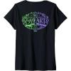 imageWomens Wicked For Good Two Halves of the Whole Heart Front ampamp Back VNeck TShirtBlack