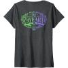 imageWomens Wicked For Good Two Halves of the Whole Heart Front ampamp Back VNeck TShirtDark Heather Grey