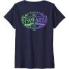 imageWomens Wicked For Good Two Halves of the Whole Heart Front ampamp Back VNeck TShirtNavy Blue