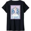 imageWomens Wicked For Good We Believe in Glinda Front ampamp Black VNeck TShirtBlack