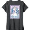 imageWomens Wicked For Good We Believe in Glinda Front ampamp Black VNeck TShirtDark Heather Grey