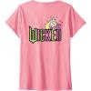 imageWomens Wicked Logo Glinda Daydreaming Playful Cartoon Style VNeck TShirtPink