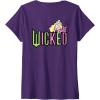 imageWomens Wicked Logo Glinda Daydreaming Playful Cartoon Style VNeck TShirtPurple