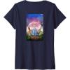 imageWomens Wicked for Good Glinda Bubble Poster Front ampamp Back VNeck TShirtNavy Blue