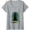 imageWomens Wicked Elphaba Destined To Fly Silhouette VNeck TShirtHeather Grey