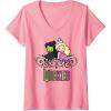 imageWomens Wicked Elphaba ampamp Glinda Together Playful Cartoon Style VNeck TShirtPink