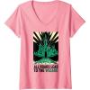 imageWomens Wicked For Good All Roads Lead to the Wizard VNeck TShirtPink