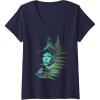 imageWomens Wicked For Good Elphaba Striking Portrait VNeck TShirtNavy Blue