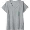 imageWomens Wicked For Good Enchanted Forest Front And Back VNeck TShirtHeather Grey