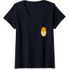imageWomens Wicked For Good Glinda Gold Silhouette Front And Back VNeck TShirtBlack
