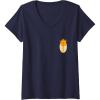 imageWomens Wicked For Good Glinda Gold Silhouette Front And Back VNeck TShirtNavy Blue