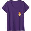 imageWomens Wicked For Good Glinda Gold Silhouette Front And Back VNeck TShirtPurple