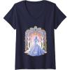 imageWomens Wicked For Good Glinda Shades of Blue VNeck TShirtNavy Blue
