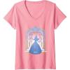 imageWomens Wicked For Good Glinda Silhouette in Blue VNeck TShirtPink