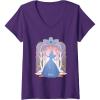 imageWomens Wicked For Good Glinda Silhouette in Blue VNeck TShirtPurple