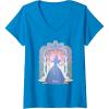 imageWomens Wicked For Good Glinda Silhouette in Blue VNeck TShirtSapphire Blue