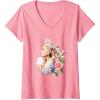 imageWomens Wicked For Good Glinda in Bloom VNeck TShirtPink
