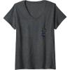 imageWomens Wicked For Good Ozian Pattern Logo Front And Back VNeck TShirtDark Heather Grey