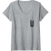 imageWomens Wicked For Good Ozian Pattern Logo Front And Back VNeck TShirtHeather Grey