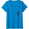 imageWomens Wicked For Good Ozian Pattern Logo Front And Back VNeck TShirtSapphire Blue